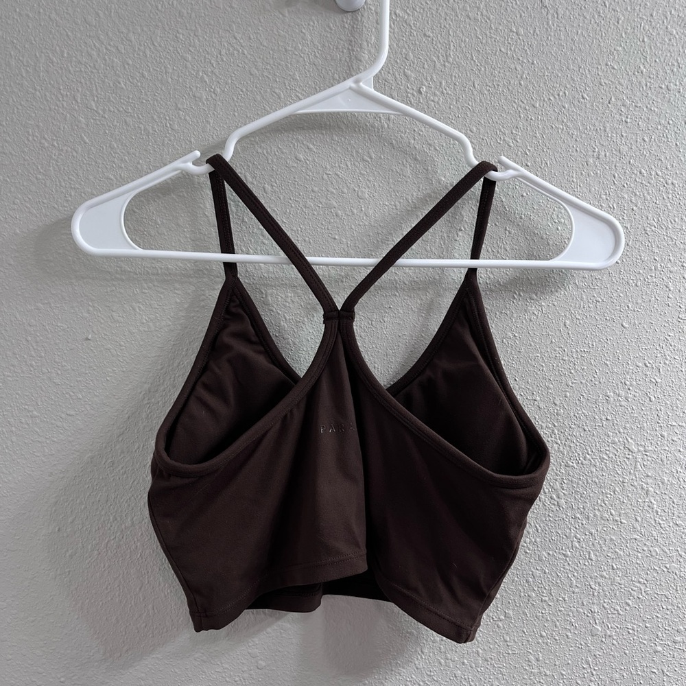 Paragon Fitwear Brown Strappy Crop Sports Bra - Picture 2 of 3